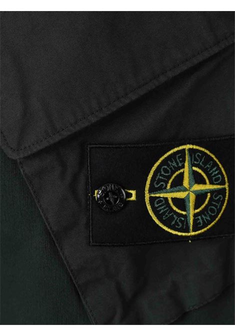 brushed organic cotton fleece sweatshirt man juniper STONE ISLAND | K2S15 6100008 S0A20V005E